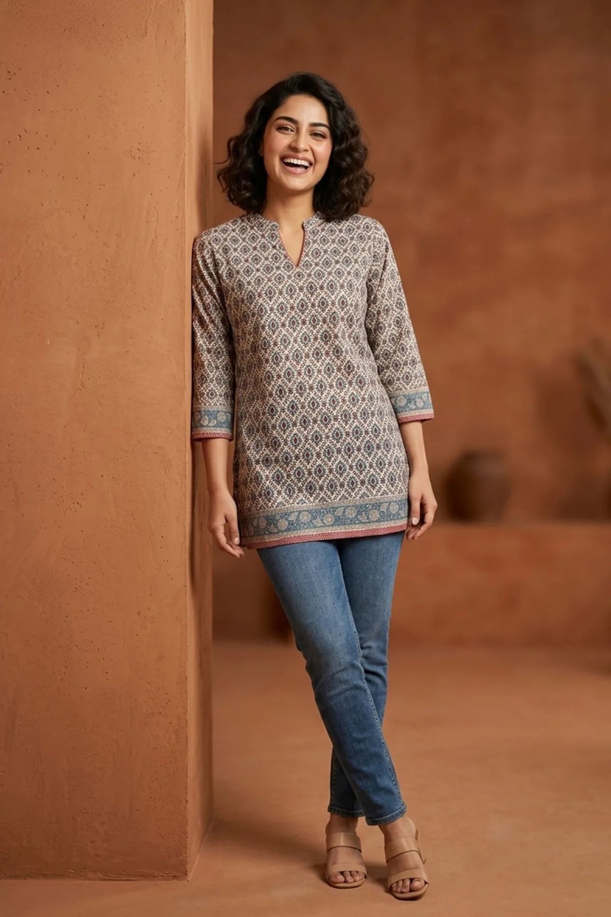 Elegant Floral Printed Kurti