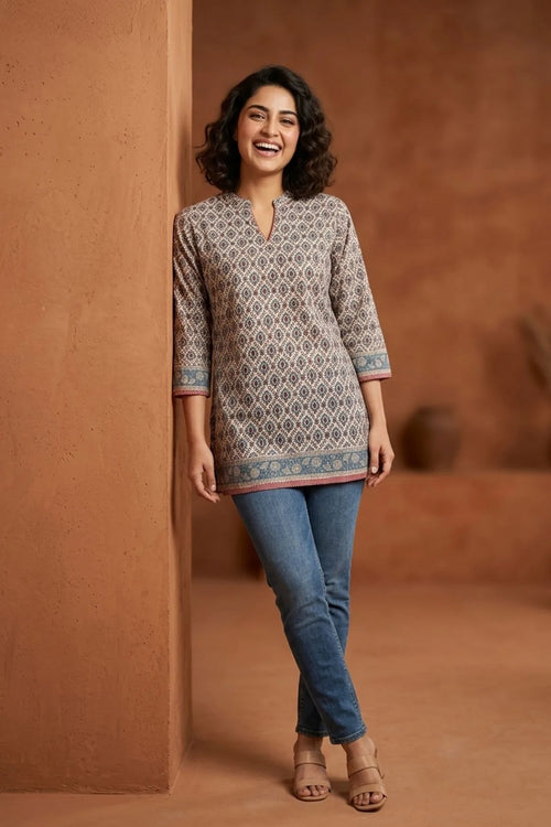 Elegant Floral Printed Kurti
