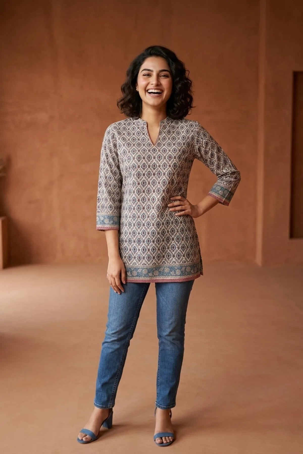 Elegant Floral Printed Kurti